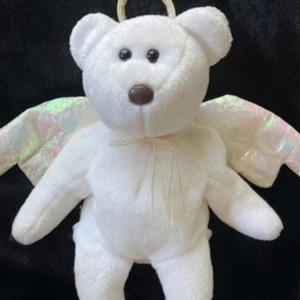 REDUCED! RETIRED Coveted Rare 1998 Halo Angel Bear  Beanie Baby-Collectble!